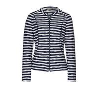 FRANK WALDER - Jerseyjacke NOS mit Streifendessin ink/ecru - Gr. - 40