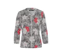 FRANK WALDER - Leichtjacke CITY SAFARI mit sommerlichem Streifendesign schwarz/ecru/coral red - Gr. - 44