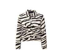 FRANK WALDER - Leichtjacke IVORY NOIR mit Knopfleiste ecru/schwarz - Gr. - 38