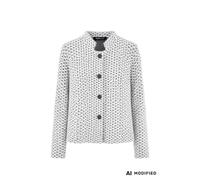 FRANK WALDER - Leichtjacke LA VIE VIOLET mit Knopfleiste schwarz/light grey - Gr. - 42