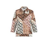 FRANK WALDER - Poloshirt NOS mit Schmuckband cashew/caramel/toffee/schwarz/ecru - Gr. - 44