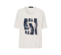 FRANK WALDER - Shirt CAFÉ AU BLEU mit Motivprint ink/ecru - Gr. - 48