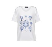 FRANK WALDER - Shirt CASUAL mit Frontprint ocean blue/ecru - Gr. - 42