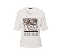 FRANK WALDER - Shirt CASUAL mit Placement-Print marone/cashew/sand - Gr. - 40
