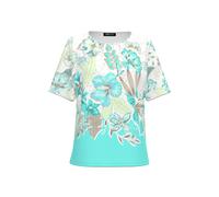 FRANK WALDER - Shirt EXOTIC JUNGLE mit sommerlichen Panneauxprint fresh mint/iced coffee/ecru - Gr. - 42