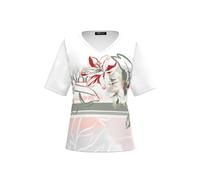 FRANK WALDER - Shirt FLOWER HARMONY mit floralem Motivprint salbei/silber/cherry - Gr. - 38