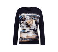 FRANK WALDER - Shirt NEW INSPIRATION mit Rundhalsausschnitt schwarz/ink/camel/ecru - Gr. - 42