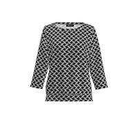 FRANK WALDER - Shirt NOS aus Ecovero-Viskose schwarz/ecru - Gr. - 44