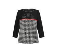 FRANK WALDER - Shirt NOS mit besonderem Design schwarz/ecru/cranberry - Gr. - 42