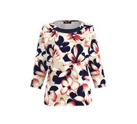 FRANK WALDER - Shirt NOS mit Strickbündchen merlot/ink/ecru - Gr. - 40