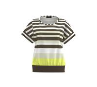 FRANK WALDER - Shirt SUNKISSED JUNGLE mit elastischem Bund ecru/khaki - Gr. - 44