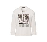 FRANK WALDER - Sweatshirt CASUAL mit Motivprint und Schmuck marone/cashew/sand - Gr. - 42