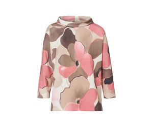 FRANK WALDER - Sweatshirt VELVET BLOOM mit vollflächigem Print melba/marone/ecru/cashew/sand - Gr. - 38