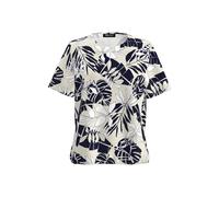 FRANK WALDER - T-Shirt NOS aus Ecovero Viskose ink/sand/ecru - Gr. - 40