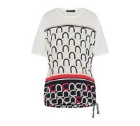 FRANK WALDER - T-Shirt NOS mit Bindeband-Detail cranberry/ecru/ink - Gr. - 48