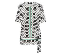 FRANK WALDER - T-Shirt NOS mit Bindebanddetail paradise green/ecru/schwarz - Gr. - 50