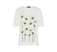 FRANK WALDER - T-Shirt NOS mit floralem Print lime green/khaki/ecru - Gr. - 48