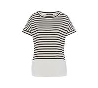 FRANK WALDER - T-Shirt NOS mit Kontrastsaum schwarz/ecru - Gr. - 42