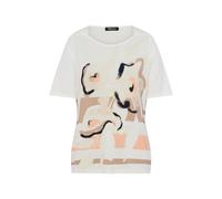 FRANK WALDER - T-Shirt NOS mit Printmix peach/affogato/ecru - Gr. - 46