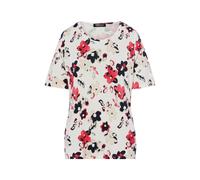 FRANK WALDER - T-Shirt NOS mit V-Ausschnitt cranberry/ink/ecru - Gr. - 48
