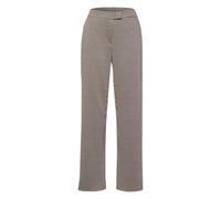 FRANK WALDER - Wide Leg Pants CARAMEL CHIC im modischen Minimal-Dessin schwarz/toffee/ecru - Gr. - 46