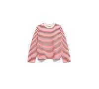 ARMEDANGELS Damen Sweatshirt aus Bio-Baumwolle FRANKAA MAARLEN Stripe Oversized Fit Undyed-Mars Red L