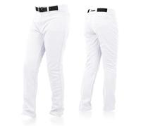 Franklin Sports Youth Baseball + Softball Pants - Relaxed Black Baseball Pants for Kids - Boys + Girls Relaxed Style Baseball + Softball Pants with Belt Loop - White - Youth Medium
