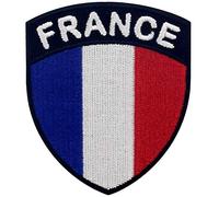Frankreich Schild Flagge Bestickter Aufnäher zum Aufbügeln/Annähen
