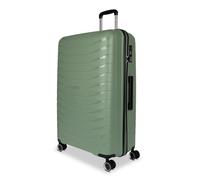 Franky 4-Rad Koffer mit TSA Schloss, Trolley im coolen Look, funktionaler Hartschalen Koffer, Reisegepäck, Reisetasche für Urlaub, Ferien und Abenteuer (Light Green, L-großer Koffer 78cm)
