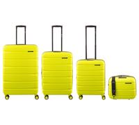 Franky ABS13 76/66/55er + BC Trolley 4er SET Dehnfalte Hartschale bluestone - Grün / onesize