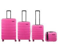 Franky ABS13 76/66/55er + BC Trolley 4er SET Dehnfalte Hartschale bluestone - Pink / onesize