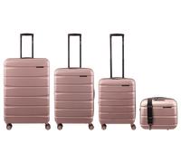 Franky ABS13 76/66/55er + BC Trolley 4er SET Dehnfalte Hartschale bluestone - Rosa / onesize
