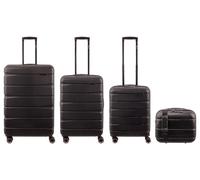 Franky ABS13 76/66/55er + BC Trolley 4er SET Dehnfalte Hartschale bluestone - Schwarz / onesize