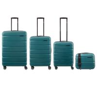 Franky ABS13 76/66/55er + BC Trolley 4er SET Dehnfalte Hartschale bluestone - Türkis / onesize