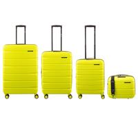 Franky ABS13 76/66/55er + BC Trolley 4er SET Dehnfalte Hartschale bluestone - Grün / onesize
