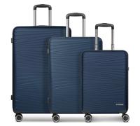 Franky Dallas 3.0 4 Rollen Kofferset 3-teilig mit Dehnfalte dark blue (FRA12348-02) blau