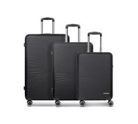 Franky Dallas 3.0 4 Rollen Kofferset 3-teilig mit Dehnfalte black (FRA12348-01) schwarz