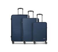 Franky Dallas 3.0 4 Rollen Kofferset 3-teilig mit Dehnfalte dark blue (FRA12348-02) blau