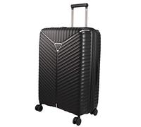 Franky Koffer PP13 | Robuster Reisekoffer mit TSA Schloss, Trolley mit Reißverschluss, Hartschalen Koffer, Reisegepäck für Urlaub und Ferien (Black, L-großer Koffer)