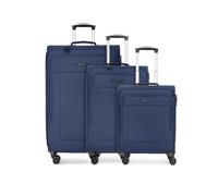 Franky Melbourne 3.0 4-Rollen Kofferset 3tlg. mit Dehnfalte dark blue (FRA12356-02) blau