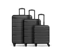 Franky Munich 4.0 Koffer Set | Trolley Hartgepäck - Handgepäck Koffer mit 4 Rollen Einer Dehnfalte, Kreuzpackgurt, arretierbarer Griff und TSA-Zahlenschloss | 34 L / 60 L / 105 L