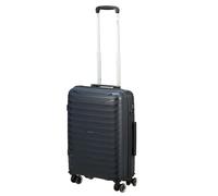 Franky 4-Rad Koffer mit TSA Schloss, Trolley im coolen Look, funktionaler Hartschalen Koffer, Reisegepäck, Reisetasche für Urlaub, Ferien und Abenteuer (Dark Blue, S-Handgepäck 53 cm)