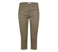 fransa 20609067 Damen Capri Hose 3/4 Stoffhose mit Stretch Tight Fit Mid Waist, Größe:42, Farbe:Hedge (180515)