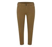 fransa FPZalin Damen Hose Plus Size Stoffhose Jeans Pant 5-Pocket mit Stretch Slim Fit Regular Waist, Größe:48, Farbe:Malt Ball (181014)