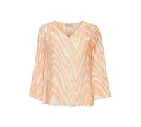 fransa FRARIANA BL 1 Damen Bluse Shirtbluse Gemustert mit V-Ausschnitt 3/4-Ärmel Regular fit, Größe:XL, Farbe:Apricot Wash AOP MS24 02H (203251)