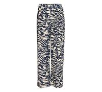 fransa FRAriana Damen Hose Stoffhose mit weitem Bein Gummizug Eingrifftaschen Relaxed fit, Größe:S, Farbe:Navy Blazer AOP MA24 02B (203623)