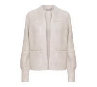 fransa FRBeverly Damen Strickjacke Cardigan Fein-Strick mit Eingrifftaschen Regular fit, Größe:S, Farbe:Limestone Melange (200662)