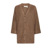 fransa FRBeverly Damen Strickjacke Cardigan Feinstrickjacke mit Knöpfen V-Ausschnitt Loose fit, Größe:L, Farbe:Rain Drum Melange (1909161)