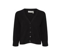 fransa FRCLIA CAR 2 Damen Strickjacke Cardigan mit V-Ausschnitt Knöpfen Regular fit, Größe:M, Farbe:Black (200113)