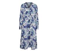 fransa FRDANA Damen Blusenkleid Lange Bluse Kleid mit Knopfleiste und Kragen, Größe:XL, Farbe:Midnight Sail Mix (201365)